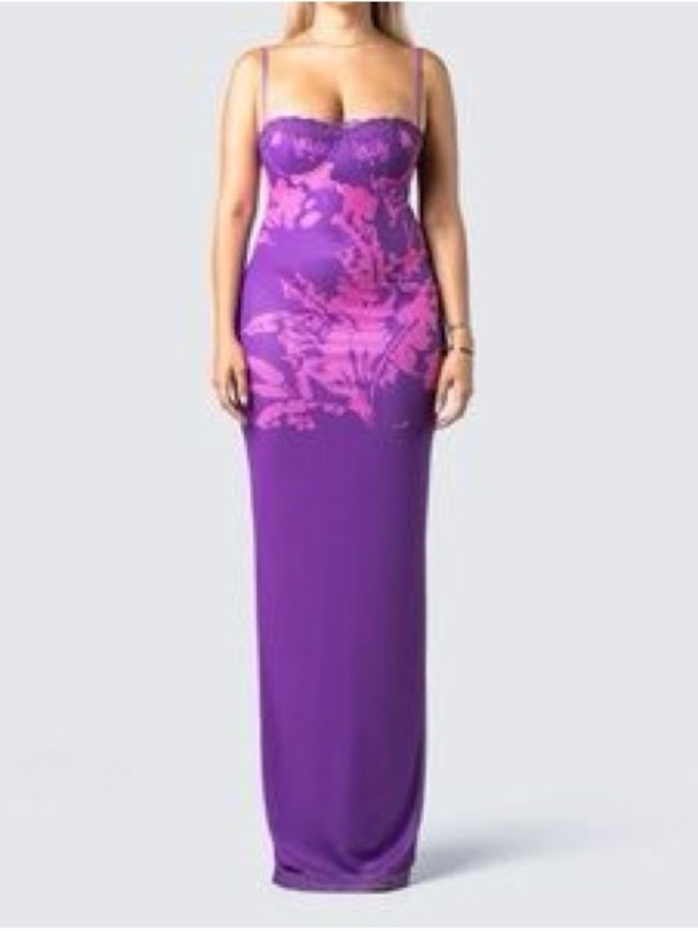 Finesse Nessa Floral Print Maxi Dress Size Large